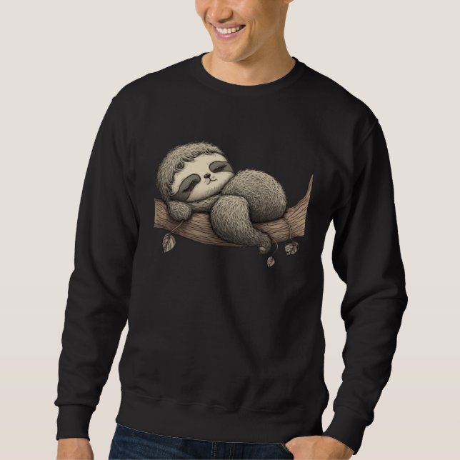 Sweatshirt Cute baby cute sleeping sloth child   1 (Devant)