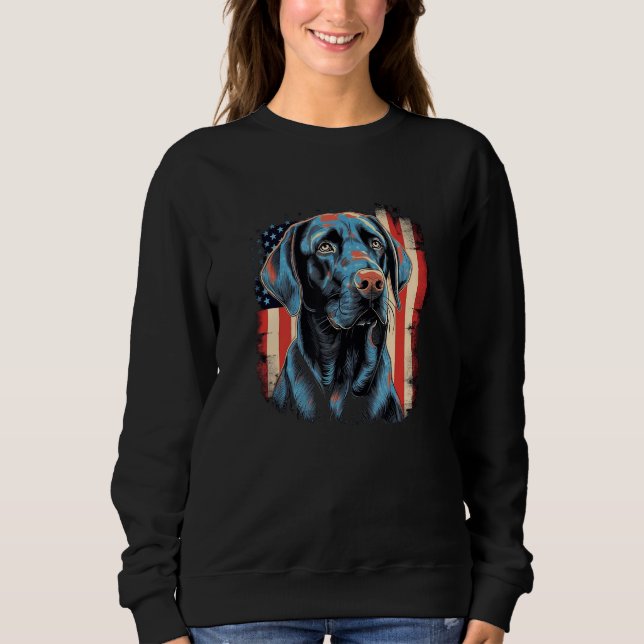 Sweatshirt Cute Black Lab Black Labrador Retriever Puppy Dog  (Devant)