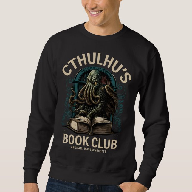 Sweatshirt Cute Book Club Cthulhu (Devant)