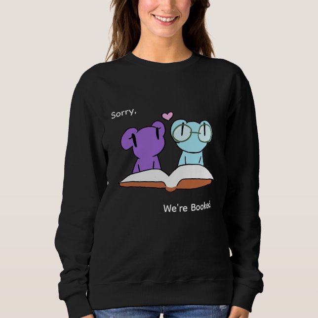 Sweatshirt Cute Booklovers Frog Valentine featuring Girlie (Devant)