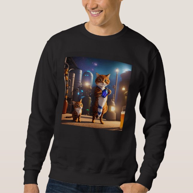 Sweatshirt Cute C Cat St Patricks Day Lucky Cat Mom Cat (Devant)