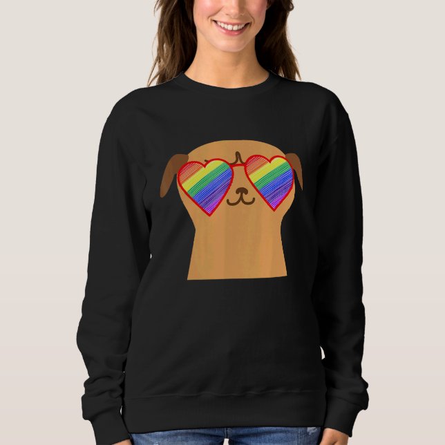Sweatshirt Cute Carlin Lgbtq Pride Stuff Ados Rainbow Sunglas (Devant)