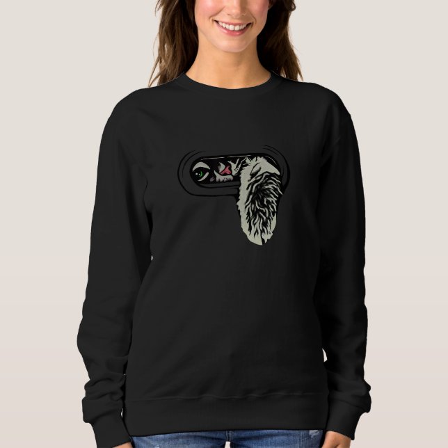 Sweatshirt Cute Cat In An Apparel  Cat  Kitten Apparel (Devant)