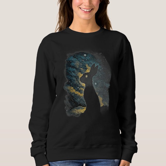 Sweatshirt Cute Celestial Bunny for astrology (Devant)