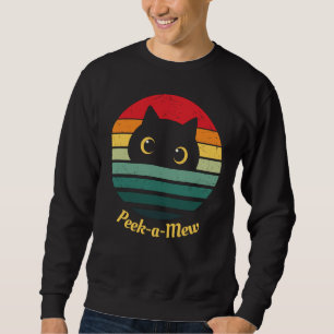 Sweatshirt Cute chat Visage Peek a Mew