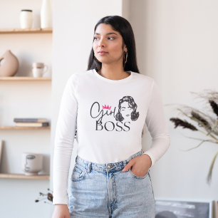 Sweatshirt Cute Chic Girl Boss Citation Forte Typographie Fem