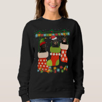 Cute Christmas Rottweiler Sock Xmas Reindeer Santa