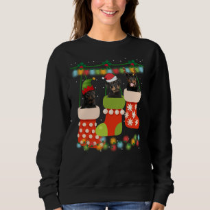 Sweatshirt Cute Christmas Rottweiler Sock Xmas Reindeer Santa