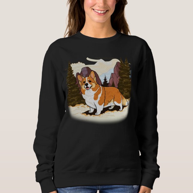 Sweatshirt Cute Corgi Cool Pembroke Welsh Corgi  7 (Devant)