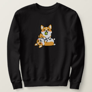 Sweatshirt Cute Corgi with Pear on Tired Corgi Funny Dog Art