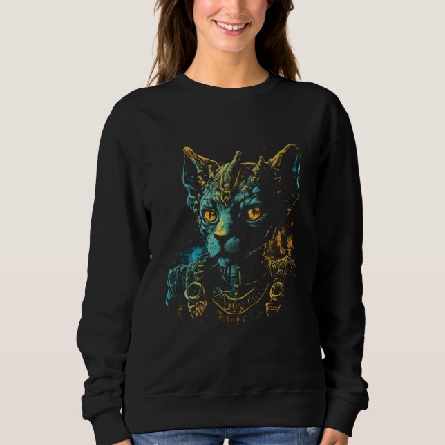 Sweatshirt Cute Devon Rex Cat Lover Pharaoh Devon Rex Cat Cos (Devant)