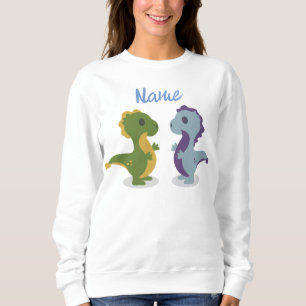 Sweatshirt Cute Dinosaur Paire Thunder_Cove