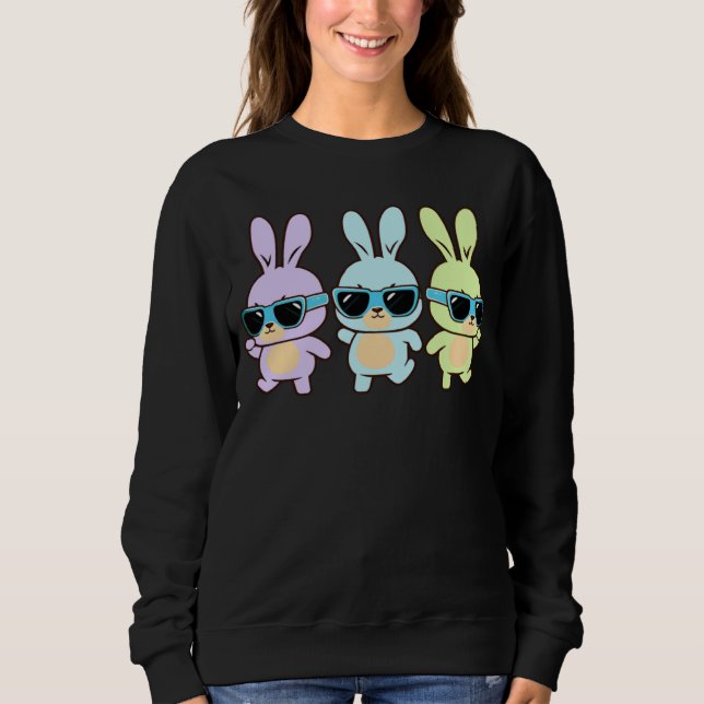 Sweatshirt Cute Easter Bunnies Dancing Easter Day 2023 Boys G (Devant)