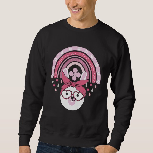 Sweatshirt Cute Easter Bunny Face Bunny Cute Easter Rabbit  1 (Devant)