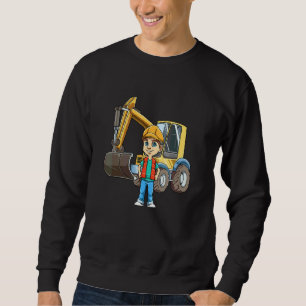 Sweatshirt Cute Excavateur Garçon Gestionnaire de site pour e