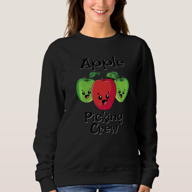 Sweatshirt Cute Fall Autumn Orchard Matching Family Apple Pic (Devant)