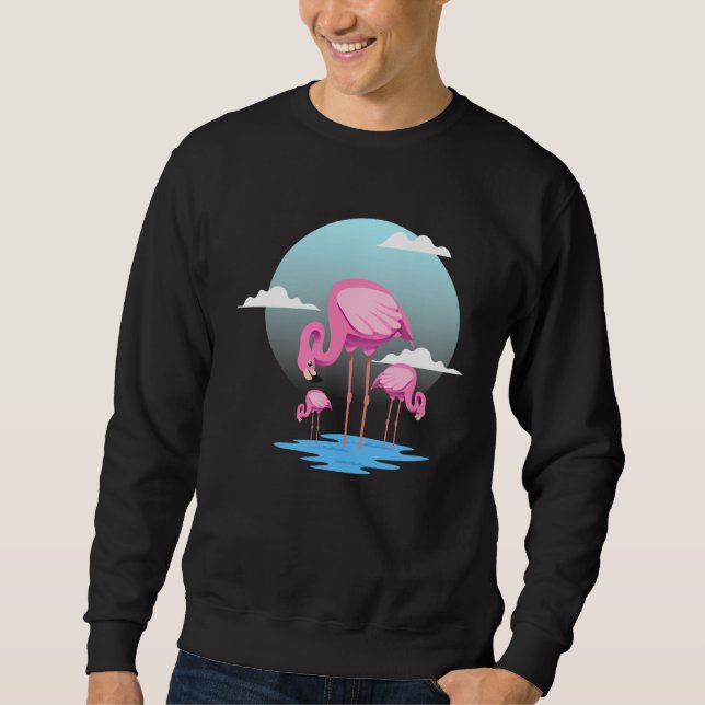 Sweatshirt Cute Flamingo Zoo Bird Watcher (Devant)