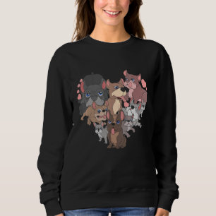 Sweatshirt Cute Frenchie Bulldog Chien Chien de Chien de Chie