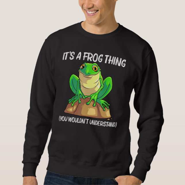 Sweatshirt Cute Frog Pour Hommes Femmes Enfants Eau Douce Ani (Devant)