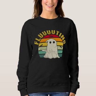 Sweatshirt Cute & Funny Halloween Ghost Flute & Fluting