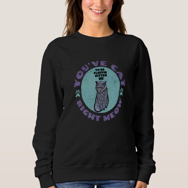 Sweatshirt Cute Funny Kitty Cat for Animal Lovers Angry Kitte (Devant)