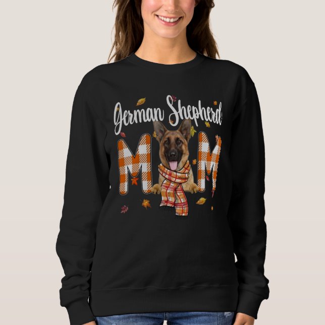 Sweatshirt Cute German Shepherd Mom Fall Maple Dog Mom - Mapl (Devant)