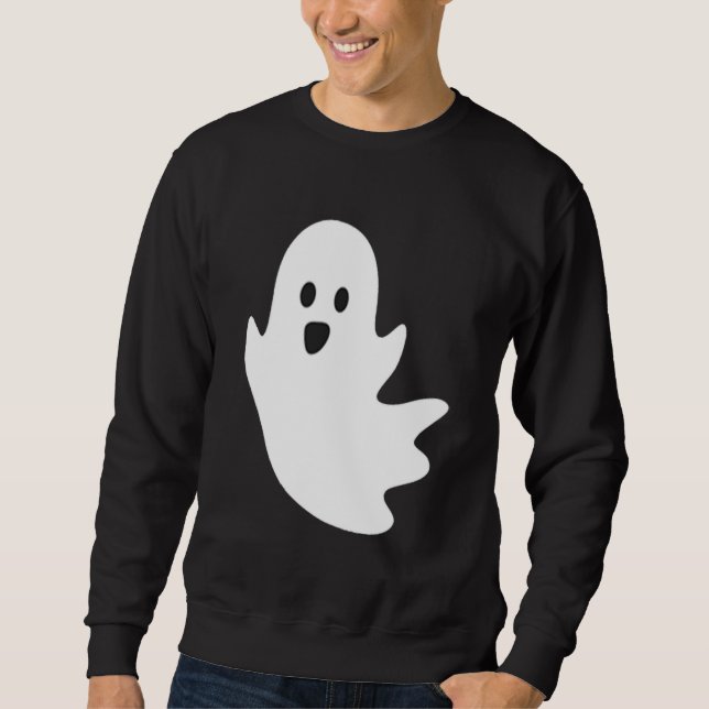 Sweatshirt Cute Ghost Halloween Pocket Boo (Devant)