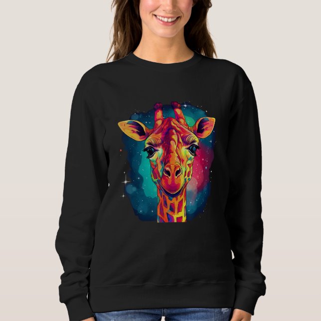 Sweatshirt Cute Giraffe Men Women Kids (Devant)