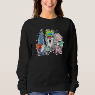Sweatshirt Cute Gnome Hugs Bunny Oeufs Gnomes de chasse Joyeu