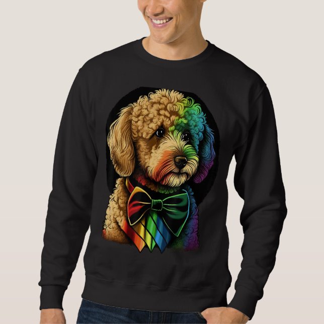 Sweatshirt Cute Golden Doodle Dog on Goldendoodle (Devant)