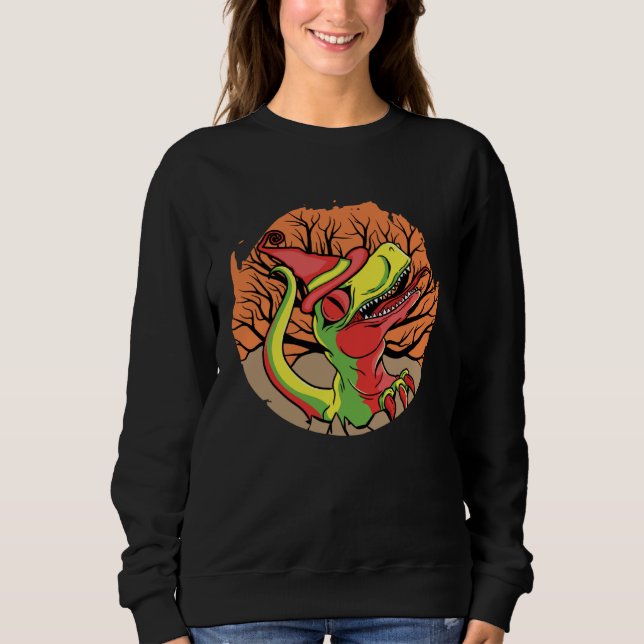 Sweatshirt Cute Halloween Dino Rex (Devant)