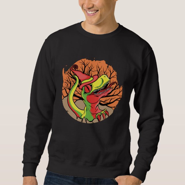 Sweatshirt Cute Halloween Dino Rex (Devant)