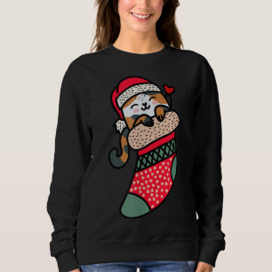Sweatshirt Cute Kawaii Calico Chat Dans Le Choc De Noël