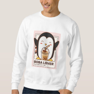 Sweatshirt Cute Kawaii Penguin Boba Lover