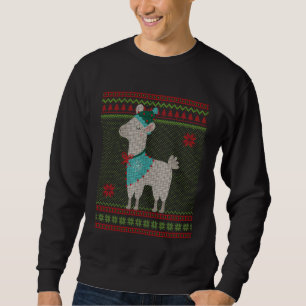 Sweatshirt Cute Llama Alpaca Tacky Christmas Party ABX067