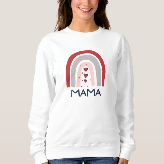 Sweatshirt Cute maman arc-en-ciel (Devant)