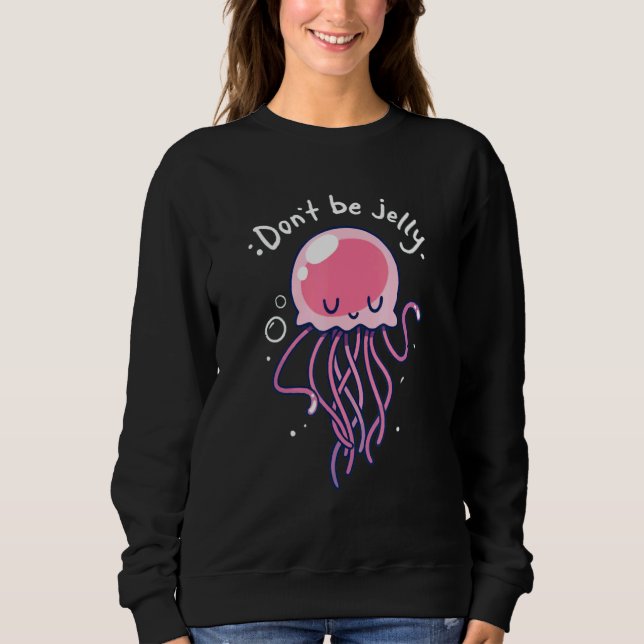 Sweatshirt Cute Ne Be Jelly Jellyfish Rose (Devant)