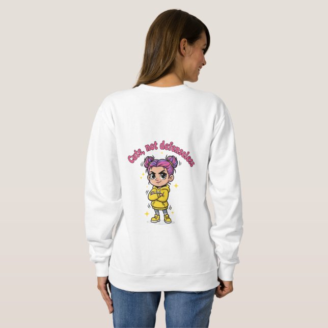 Sweatshirt Cute, Not Defenseless Women's Hoodie (Dos entier)