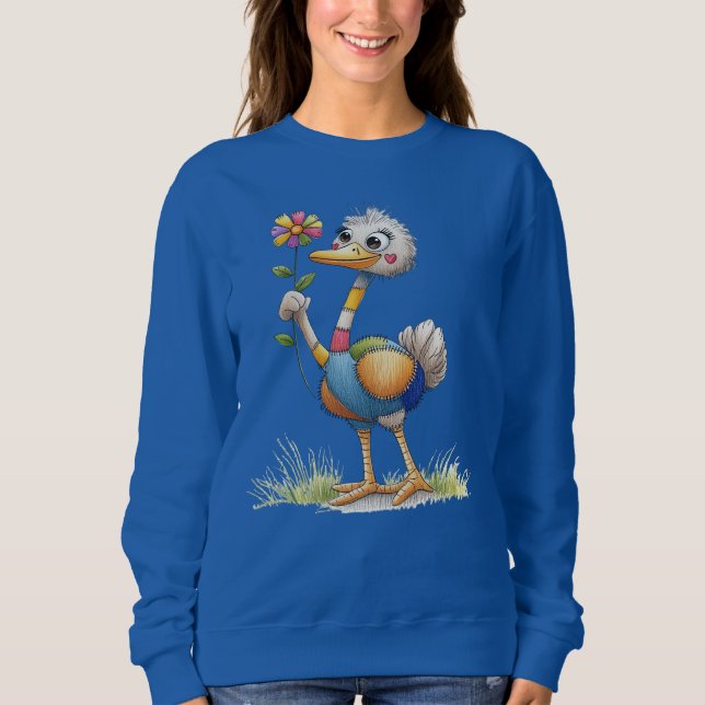 Sweatshirt Cute Ostrich (Devant)