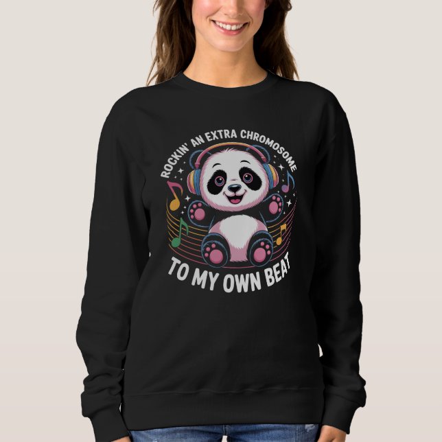 Sweatshirt Cute Panda Funny Quotes (Devant)