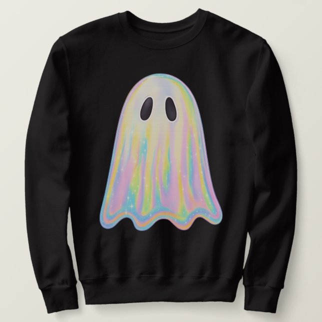 Sweatshirt Cute Pastel Rainbow Ghost | Éffrayant esthétique (Design devant)