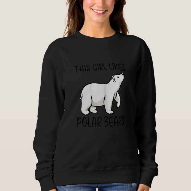 Sweatshirt Cute Polar Bears Wildlife Nature Wilderness (Devant)