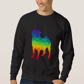 Sweatshirt Cute Pug Dog Gay Pride Lgbt Rainbow Flag  Pet