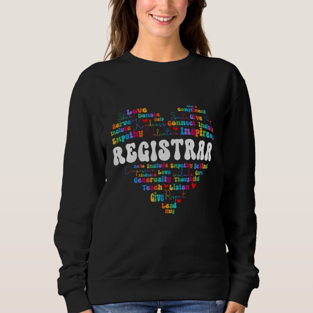 Sweatshirt Cute Registrar Appreciation Week back to school Te (Devant)