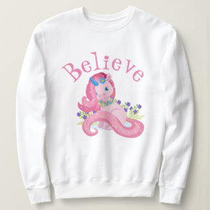 Sweatshirt Cute Rose Unicorn Croire