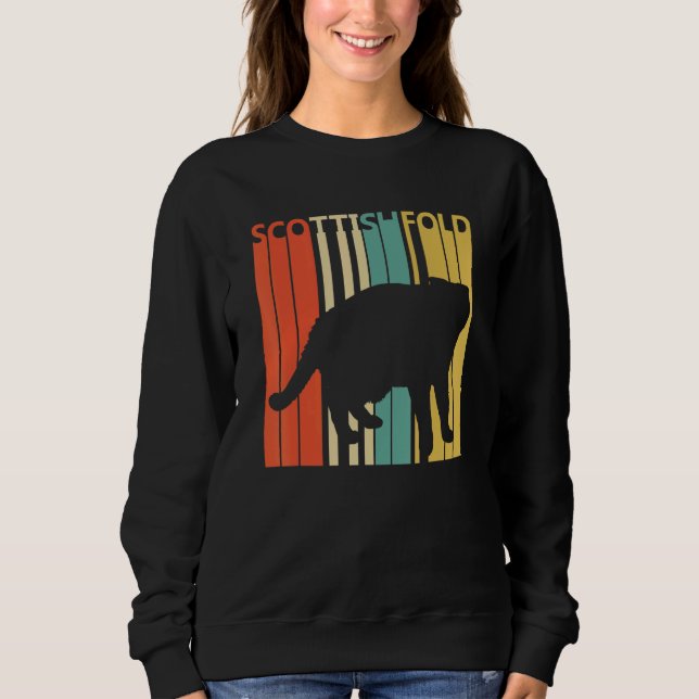 Sweatshirt Cute Scottish Fold Cat (Devant)