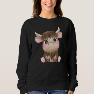 Sweatshirt Cute Scottish Highland Baby Cow Cute Cow Baby