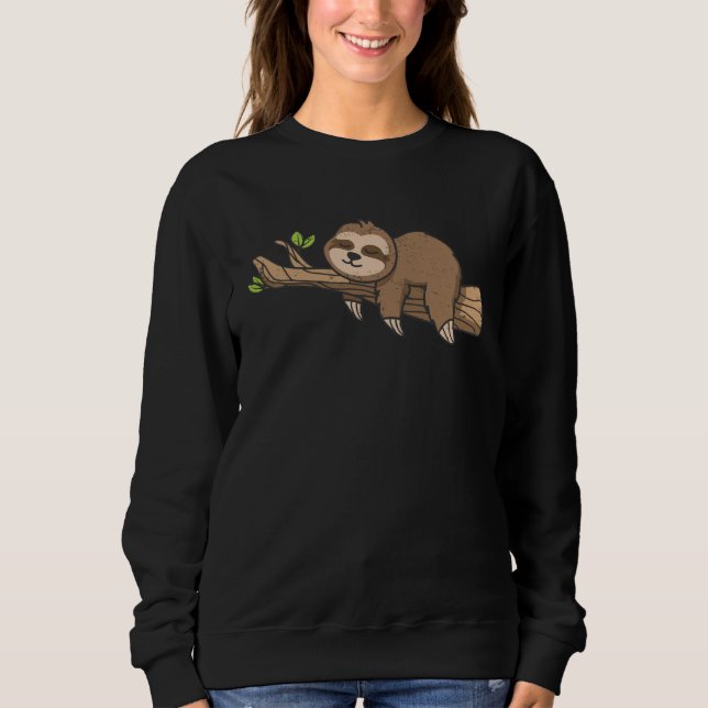 Sweatshirt Cute Sloth Sleeping Lazy Sloths Owner Animal  Grap (Devant)