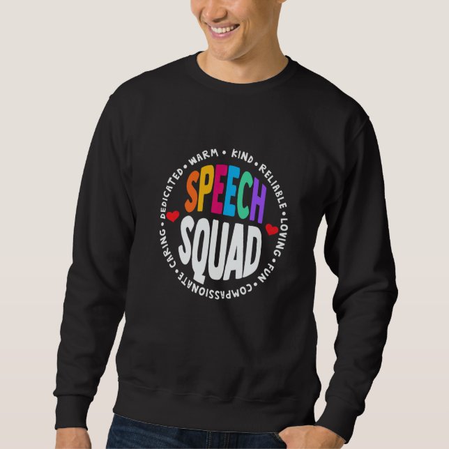 Sweatshirt Cute Speech Language Pathologist Therapy Groovy Sp (Devant)