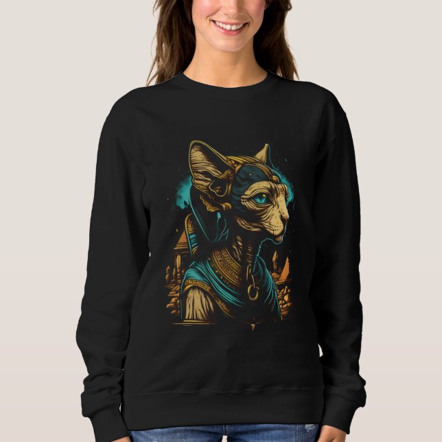 Sweatshirt Cute Sphynx Cat  Egyptian Pharaoh Sphynx Cat Owner (Devant)